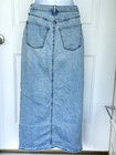 Nwt Womens 0 2 4 10 Universal Thread Goods Co Maxi Denim Blue Jean Skirt