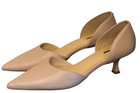 New Ann Taylor Beige Leather D orsay Pumps High Heels Shoes Size 8
