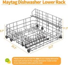 W10139223 Dishwasher Lower Rack Replacement Parts For Maytag Jennair Dishwasher 