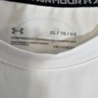 Under Armour Heat Gear Compression Shirt Long Sleeve Men s Xl - White - Stains