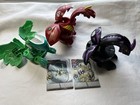 3 Bakugan Large Battle Brawlers Black Darkus 400g  Green 740g  Red 640g