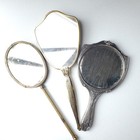 Vintage Hand Mirror Victorian French Style Silver Color Vanity Ornate Gold Lot