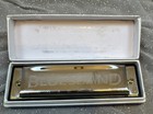 Hohner Bluesband Diatonic Harmonica Key Of C Silver Matte Metal W  Case