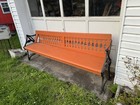 Industrial Flip Back Railroad Trolly Bench Railroad Station Bench