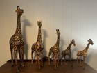 Vintage Hand Made Leather Giraffe Figurine 20   