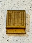 Vintage Match Book Holder Brass Case - Match Striker Shows Through For Lighting