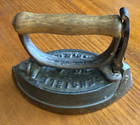 Antique Sensible  No  4 N r s    Co  Sad  Iron Quick Change Wood Handle
