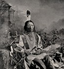 1890 Sioux Indian Chief - Lower Brule Agency - Printed Photo South Dakota