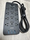 Anker 351 Power Strip Usb C Charger Surge Protector  2100j  Flat Plug 5ft