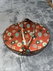 This Is A Vintage Dutch Maid Oval Tin Basket With A Floral Design 