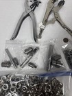 Grommet Tool Kit Eyelet Press Pliers Manual Handheld With Grommets Lot