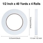 Double Sided Tape 1 2 Inch X 40 Yards- 4 Rolls Double-sided Adhesive Sticky T   
