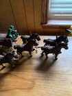 Vintage Cast Iron Horses And Wagon With 2 Men Parts Only