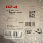 Hilti C 4-22 115v Battery Charger  Red  Charges 1 Battery  Mpn 2253927