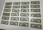 Lot Of 24 - Five Dollar Bill Us Red Seal Note  5 Currency Circulated 1963 1953