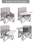 Portable Baby Booster Seat High Chair Travel Highchair  Compact Fold With Straps