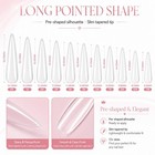 Long Stiletto Nail Tips  240 Pcs Full Cover Clear Soft Tips