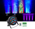  4  Rockville Battery Par 50 Rechargeable Led Dmx Dj Wash Up-lights remotes bag