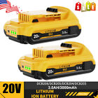 2pack For Dewalt Dcb207 20v 20 Volt Max Lithium-ion Battery Dcb203 Dcb201 Dcb206