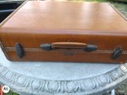 Vintage Brown Samsonite Shwayder Bros  Hard Shell Train Suitcase Luggage Case 