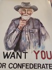 Vintage I Want You For Confederate Air Force Poster