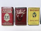 6 Vint  Pocket Tobacco Tins - Dill s Best  2 Union Leader  Velvet  2 Half   Half