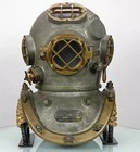 Vintage Us Navy Mark V Diving Helmet     18  Antique Finish     Replica Collectible