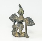 Antique Indian Bronze Figurine Of Deity Garuda 19th Century