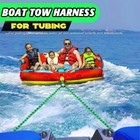 Boat Tow Harness For Tubing  Heavy-duty 13ft Self Centering Tow Rope Up To 4    