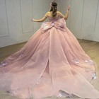 Big Removeable Bow For Quinceanera Dresses Lace Applique Sweet 15 16 Accessories