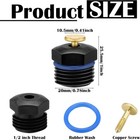30 Pcs Sprinkler Nozzle 1 2 Inch Garden Misting Nozzles Adjustable 360 Black 
