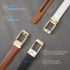 Men s Leather Dress Casual Belt 1 3 8  Automatic Adjustable Click Buckle Belt   