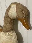 1987 Canada Goose Stuffed Pillow Plush 16 Inch Pillow White And Brown Vintage