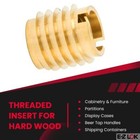 E-z Lok Threaded Insert Brass 1 4-20 Internal Threads 0 500 Length Pack 25