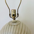 Vintage Glass Art Deco Revival Draped Ribbed Table Lamp Light Base Body Part