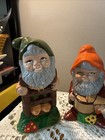 Vintage Hand Painted Ceramic Garden Gnomes