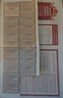 Pair Of Chinese Imperial Railway Gold Loan Bonds 1903 1907    100 W Coupons