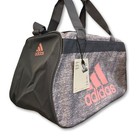 Adidas Diablo Small Ii Duffel Bag Gym Travel Pink Logo Gray Unisex Carry On New