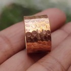 100  Pure Copper Band Ring  Solid Copper Ring  Hammered Copper Band Rin All Size