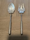 Vintage 800 Silver Fork   Spoon Set  34 Grams  Marked- Ornate  Worth A Look 