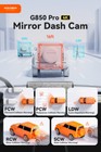 Wolfbox 4k 12inch Mirror Dash Cam Adas Car Rear View Dual Camera Wifi   Gps