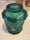 Vintage Sandwich Pattern  By Tiara Spruce Green 7 1 4    Medium Canister