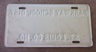 Vintage St  Louis County Missouri Parkway School District License Plate 366