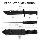 12  Military Hunting Tactical Fixed Blade Survival Army Knife With Sheath