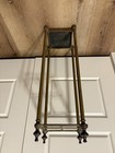 Antique Victorian English Brass Cast Iron 4-slot Umbrella Stand Cane Heavy Read