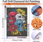 Skull Diamond Painting Kits For Adults-skeleton Diamond Art Kits For Adults  Rou