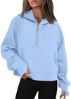 Women s Fleece Half Zip Hoodie - Oversized Thermal Pullover For Streetwear