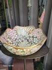 Andrea By Sadek Asian Porcelain Bowl Floral Pink Pastels Mille Fleur Pattern