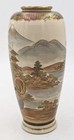 Japanese Satsuma Signed Pottery Vase Meiji Period 19th Century