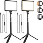 2-pack Led Photography Studio Light For Video Film Recording With Tripod Stand